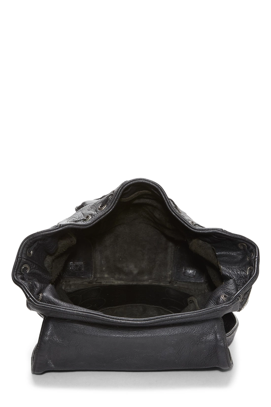 Black Leather Fleur Gunslinger Backpack, , large image number 5