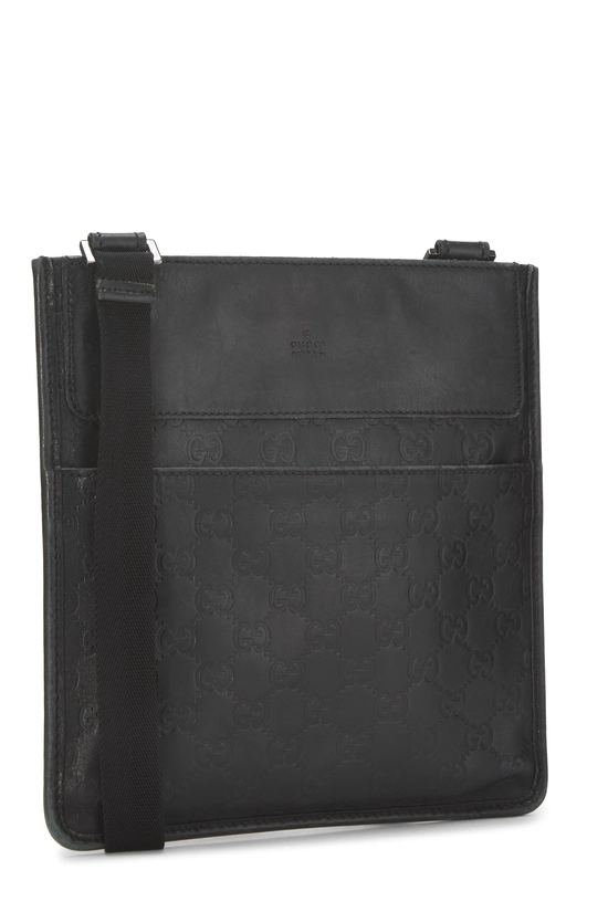 Black Guccissima Pocket Flat Messenger Small, , large image number 1