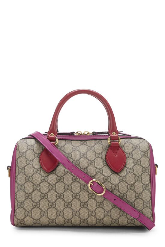 Pre-Owned Red & Pink Original GG Supreme Boston Bag QFB18Z0LMB013