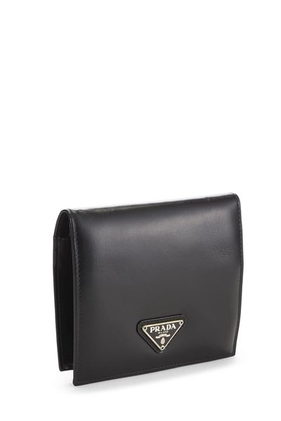 Black Calfskin Bi-Fold Wallet, , large