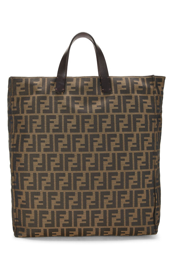 Brown Zucca Canvas Vertical Tote, , large image number 0
