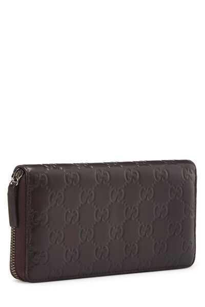 Brown Guccissima Leather Zip-Around Wallet , , large
