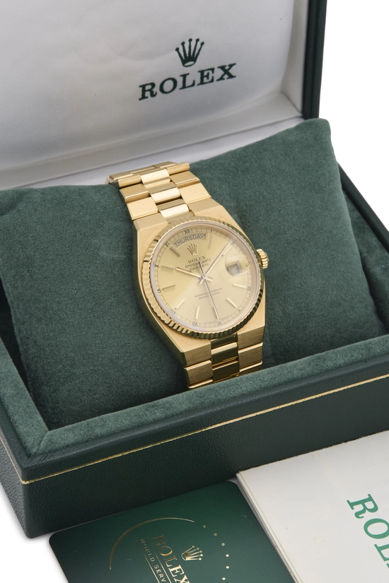 18K Gold Oyster Quartz Day-Date President 19018 36mm, , large image number 7
