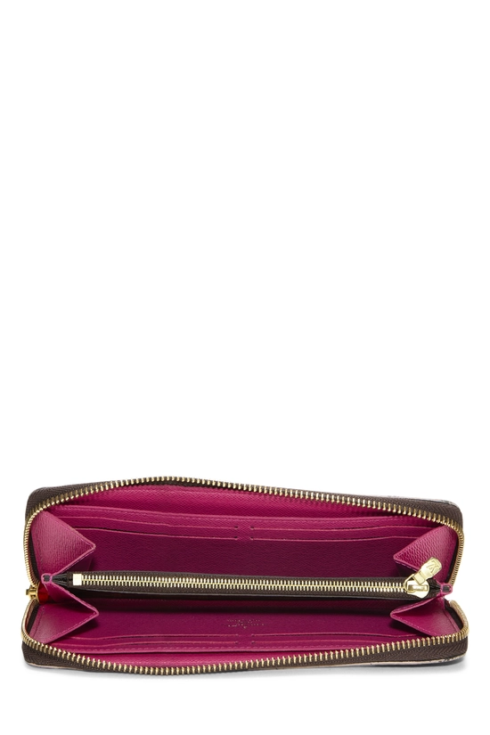 Pink Monogram Canvas Flower Clemence Continental Wallet, , large image number 3