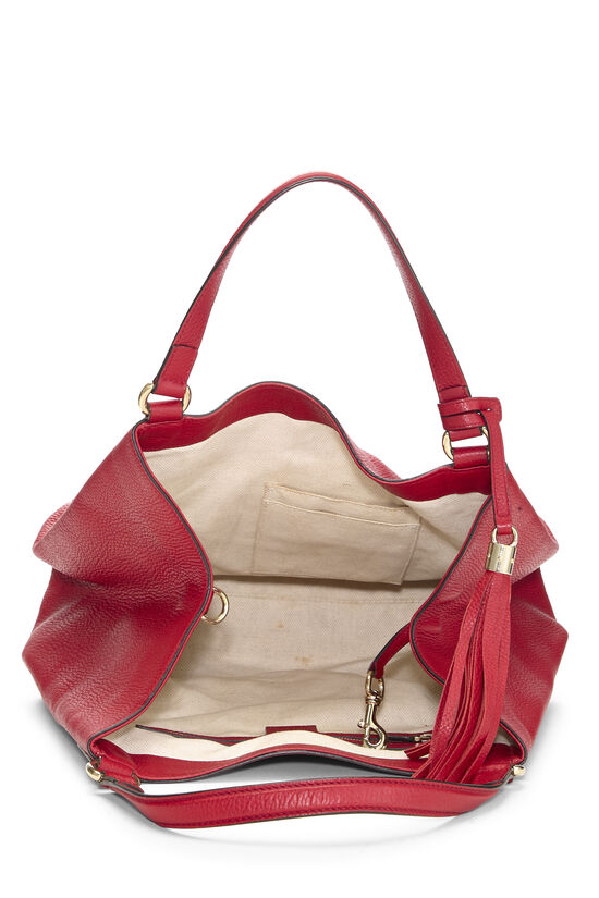 Red Leather Soho Convertible Shoulder Bag, , large image number 5