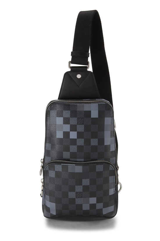 LOUISVUITTONメンズバッグ Pre-Owned Black Damier Graphite Pixel Avenue Sling QJB8ON3KKB000