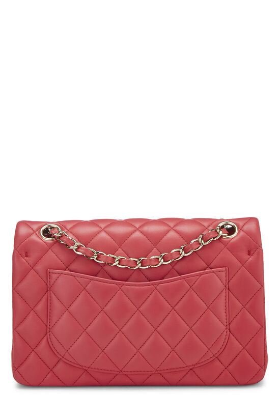Pink Quilted Lambskin Classic Double Flap Small, , large image number 3