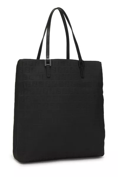 Black Zucchino Canvas Vertical Tote Small, , large