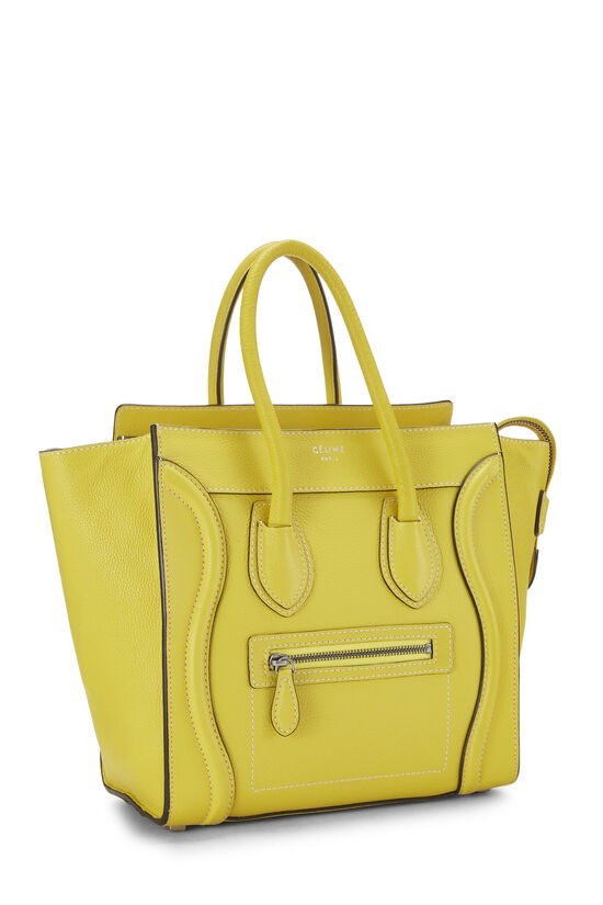 Yellow Calfskin Luggage Micro, , large image number 1