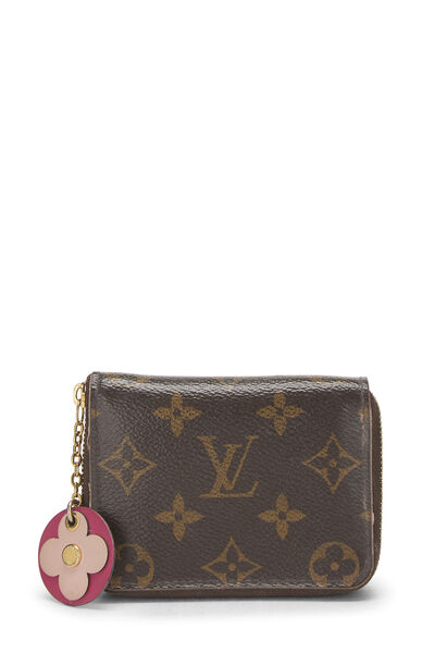 Pink Monogram Vernis Ikat Flower Zippy Coin Purse