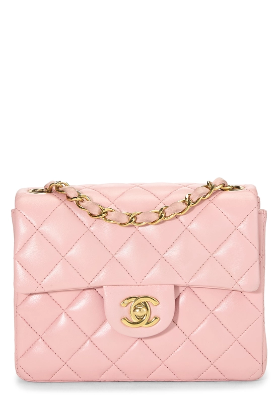 Pink Quilted Lambskin Half Flap Mini, , large image number 0