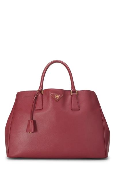 Prada Red Saffiano Gardener's Tote XL