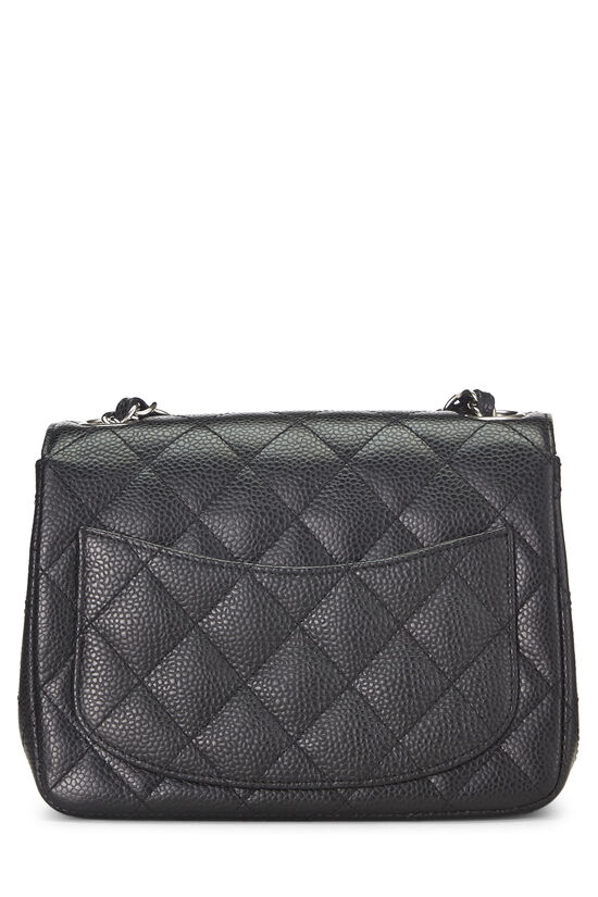 Black Quilted Caviar Classic Square Flap Mini, , large image number 3