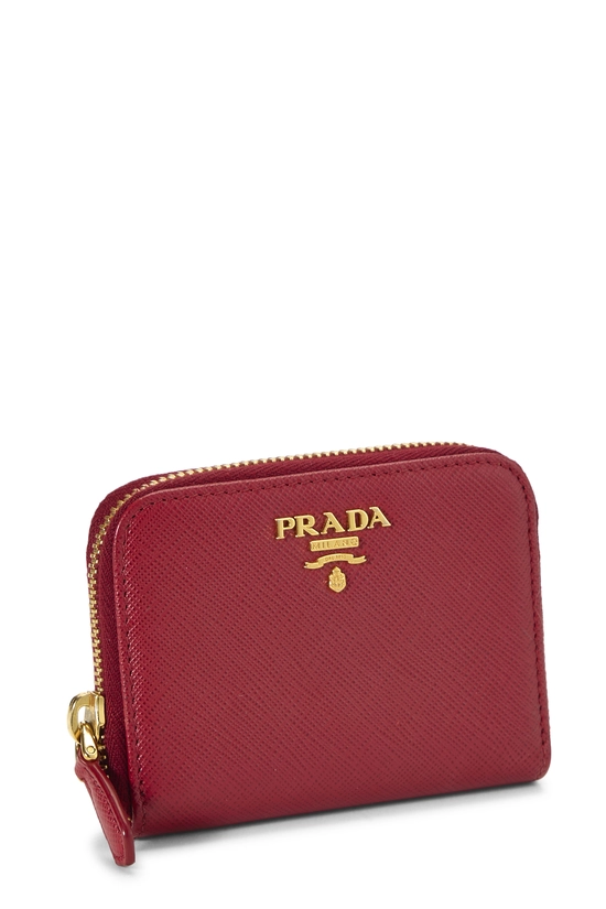 Red Saffiano Zip Around Coin Purse, , large image number 1
