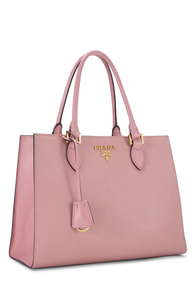 Pink Saffiano Convertible Handbag, , large