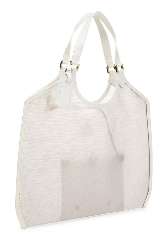Louis Vuitton Plage Lagoon GM White Epi Vinyl Beach Tote Bag
