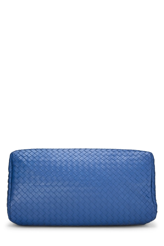 Blue Intrecciato Roma Tote Medium, , large image number 4