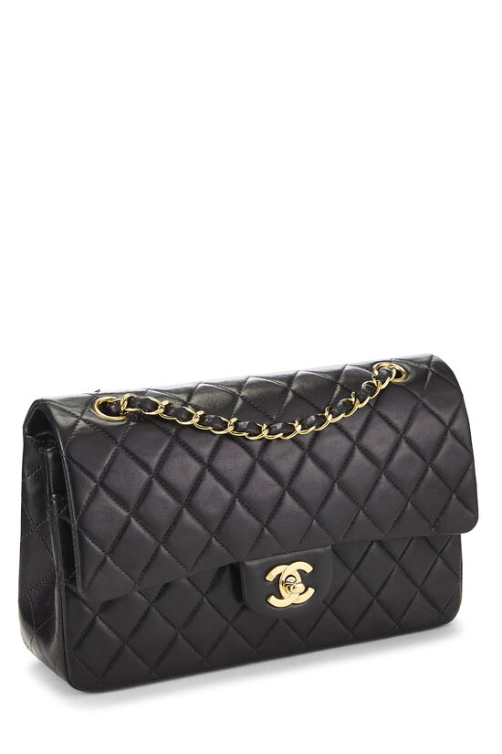 Black Quilted Lambskin Classic Double Flap Medium, , large image number 1