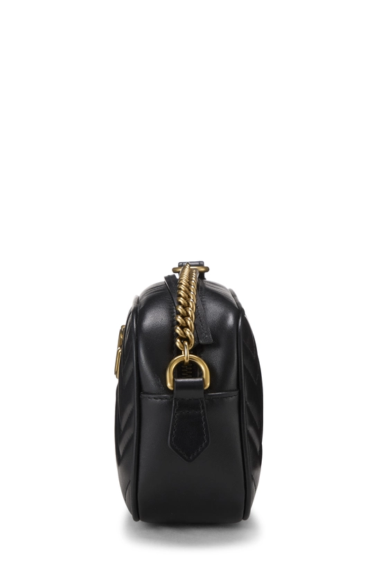 Black Leather GG Marmont Crossbody Mini, , large image number 2