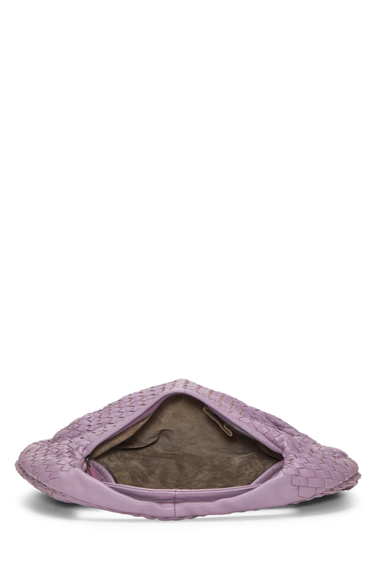 Purple Intrecciato Leather Belly Hobo Large, , large image number 5