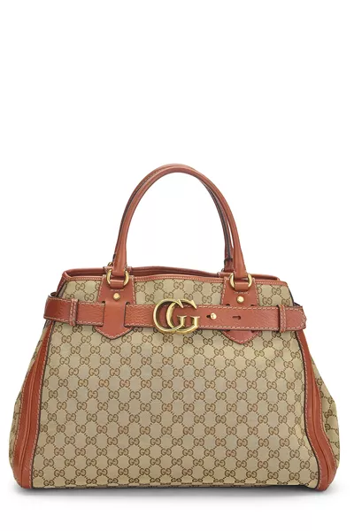 Original GG Canvas Running GG Tote Large