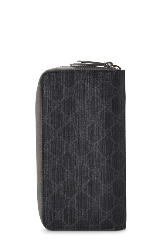 Grey GG Supreme Canvas Zip Around Wallet, , large image number 2