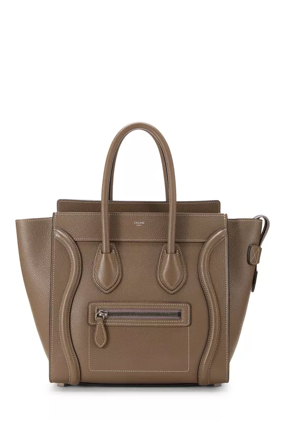 Grey Drummed Calfskin Luggage Micro, , large image number 0