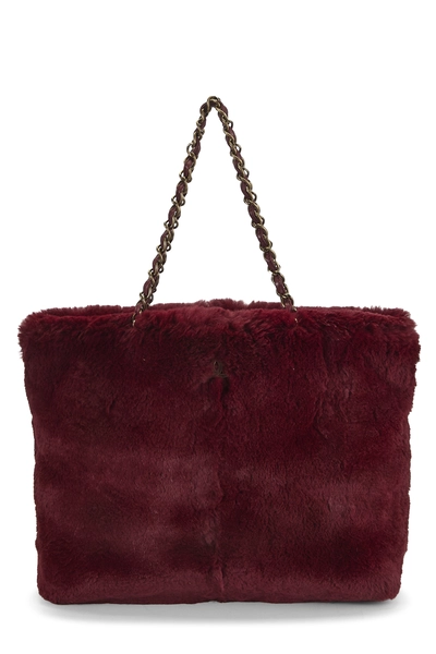Chanel Burgundy Lapin Tote Bag