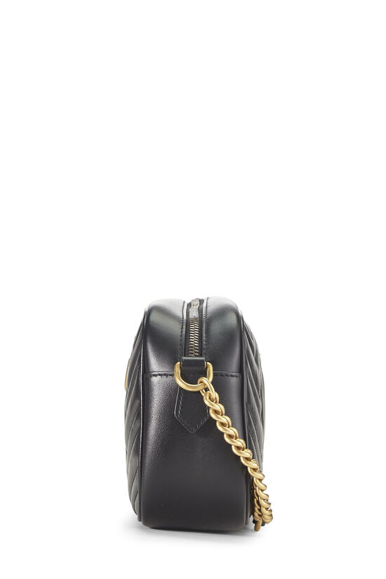 Black Leather GG Marmont Crossbody Small, , large image number 2