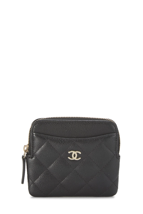 Black Caviar 'CC' Zip Card Holder, , large image number 0
