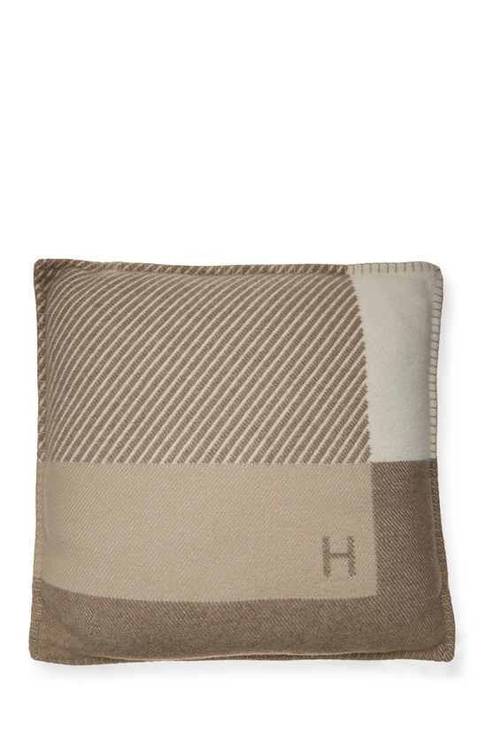 Beige Wool H Riviera Pillow, , large image number 0