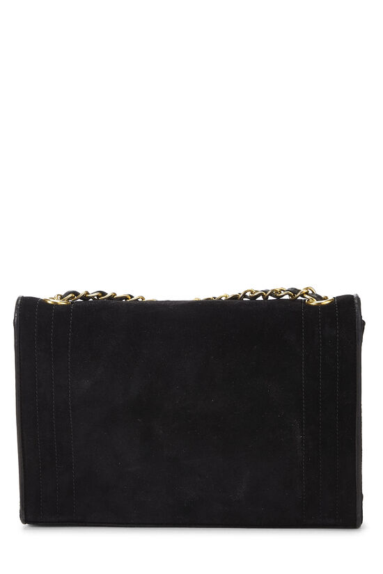 Black Suede Tri-Border Envelope Flap Small, , large image number 3