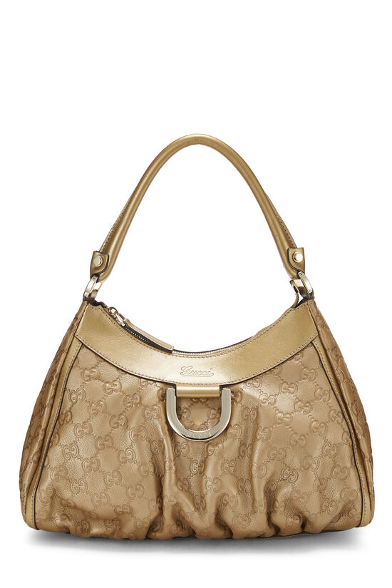 Gold Guccissima D-Ring Abbey Shoulder Small, , large image number 0