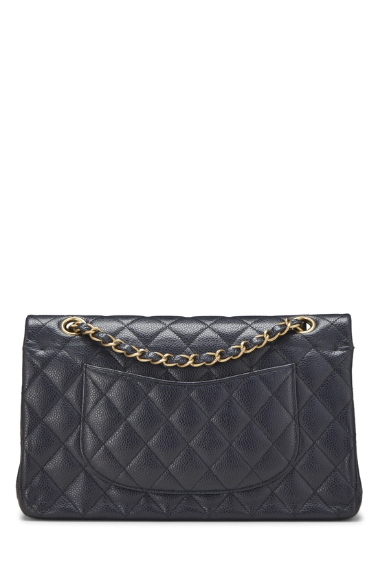 Navy Quilted Caviar Classic Double Flap Medium, , large image number 3