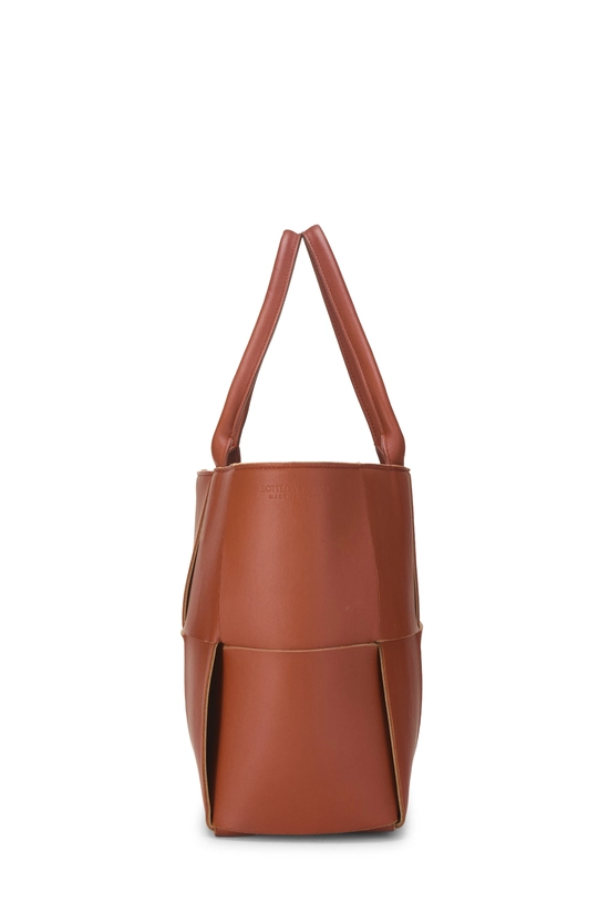 Brown Calfskin Maxi Intrecciato Arco Tote Medium, , large image number 2