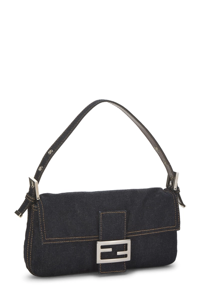 Navy Denim Baguette, , large