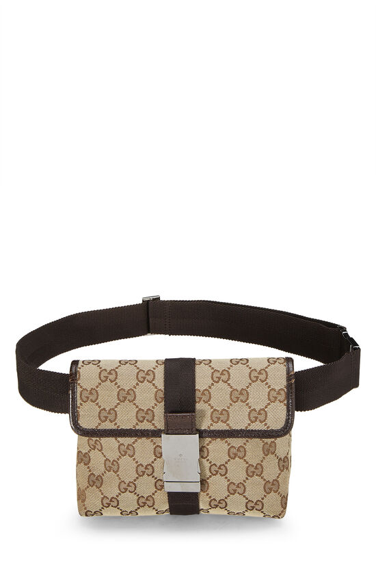 Gucci Original GG Canvas Buckle Flap Belt Bag Small QFA19O0E0H034