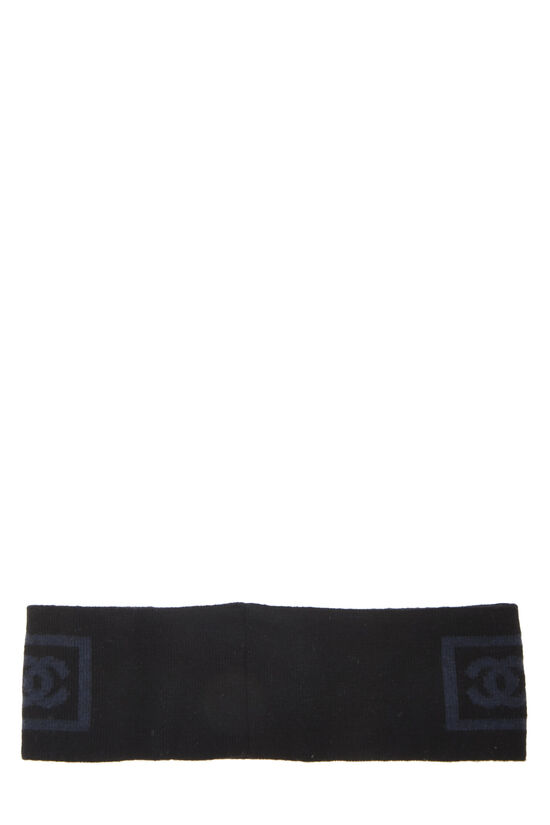 Black & Blue Wool Sport Ligne Headband, , large image number 1