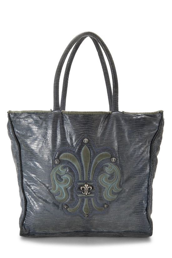Blue Leather BS Fleur Tote, , large image number 0