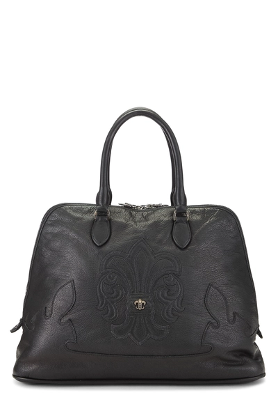 Black Leather BS Fleur Slouchy Mo Bag