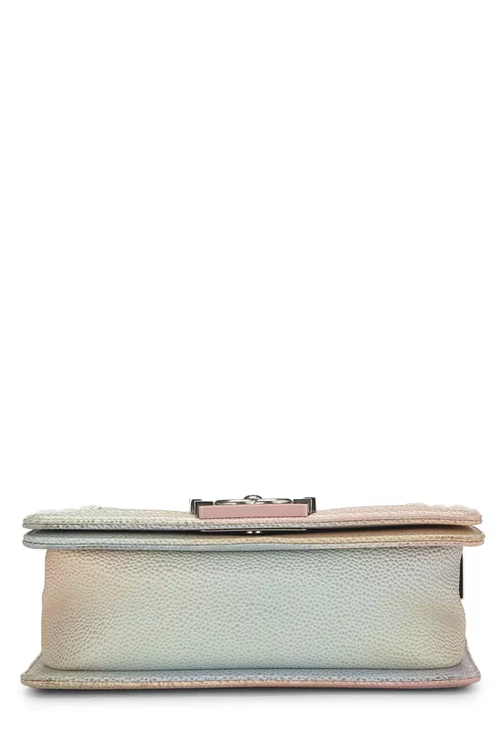 Pink Rainbow Quilted Caviar Boy Bag Small, , large image number 4