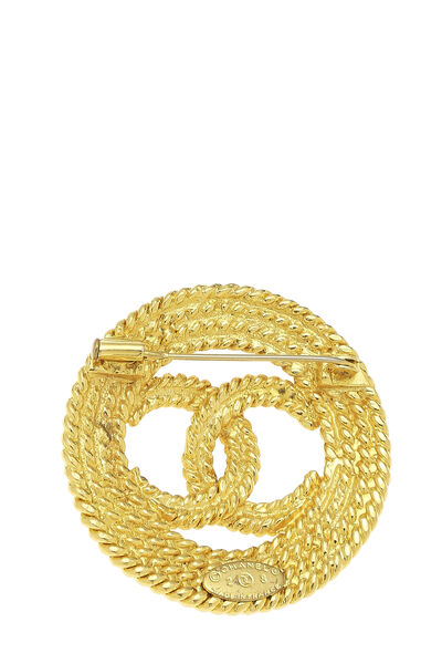 Gold Rope 'CC' Pin, , large