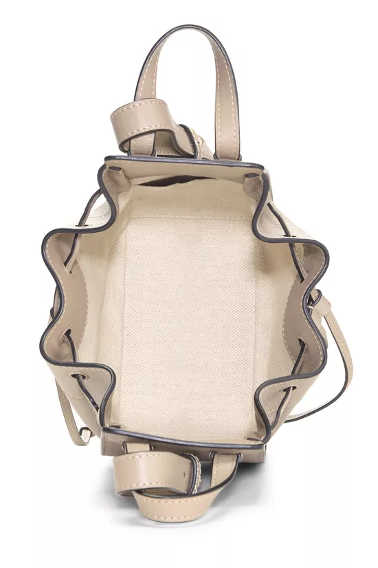 Grey Calfskin Hammock Drawstring Bag Mini, , large image number 5