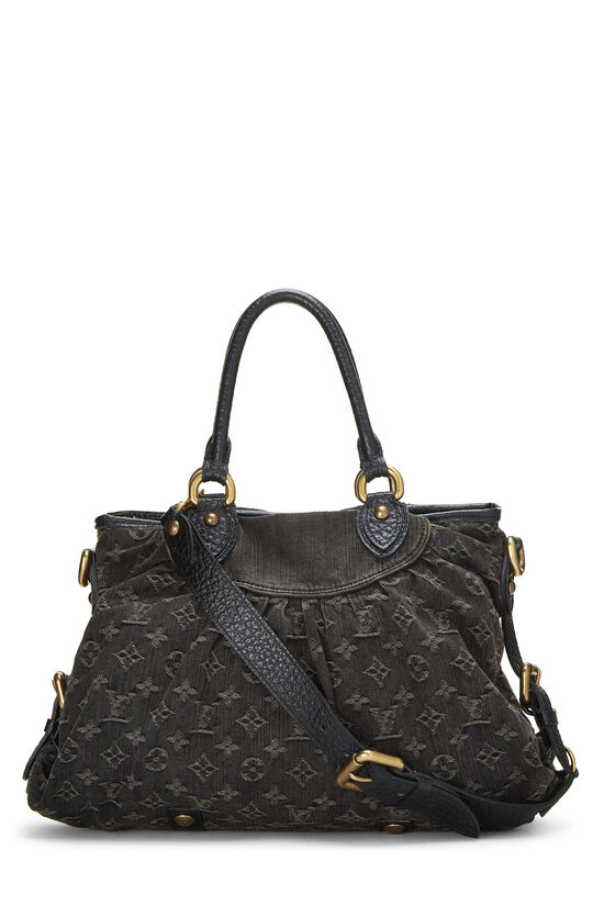 Louis Vuitton Denim Neo Cabby MM Shoulder Bag Black