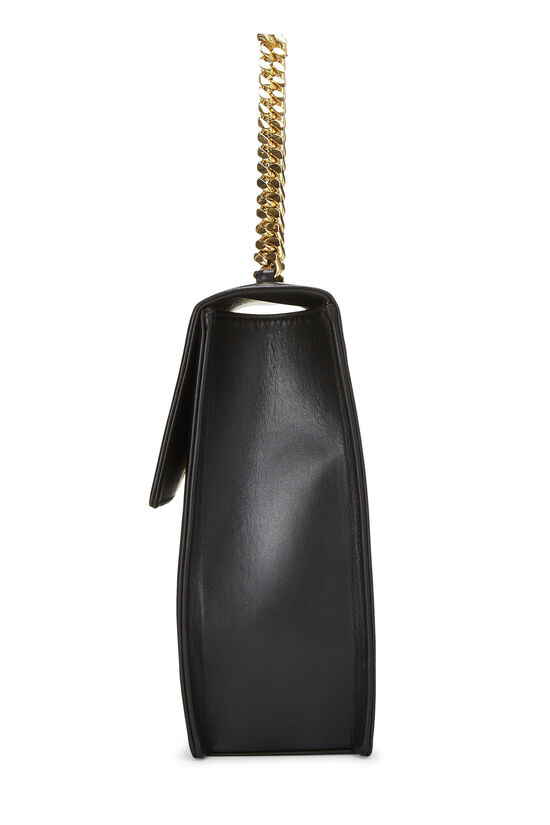 chanel silver top handle bag black
