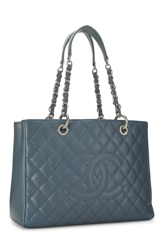 Blue Quilted Caviar Grand Shopping Tote (GST), , large image number 1