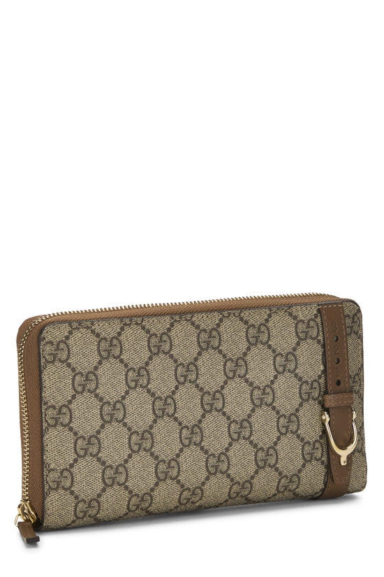 Brown GG Supreme Canvas Nice Zip Around Wallet, , large image number 1
