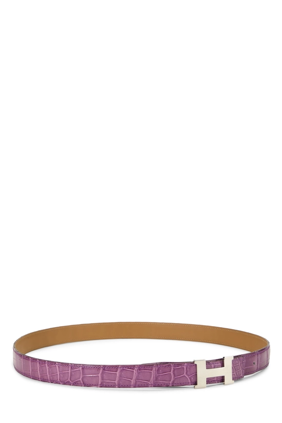 Purple Crocodile Porosus Constance Belt 90, , large image number 1