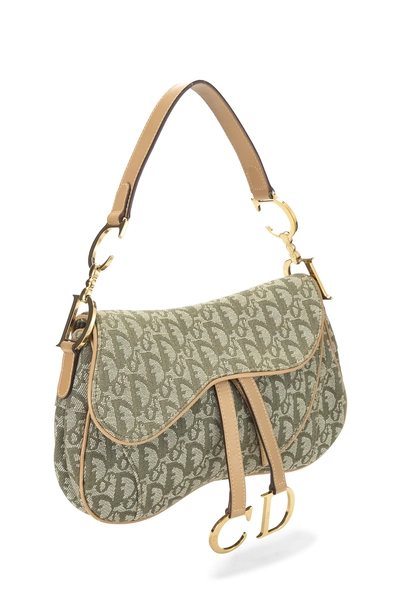 Green Trotter Canvas Double Saddle Bag, , large