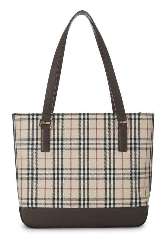 Brown House Check Canvas Tote Small, , large image number 3
